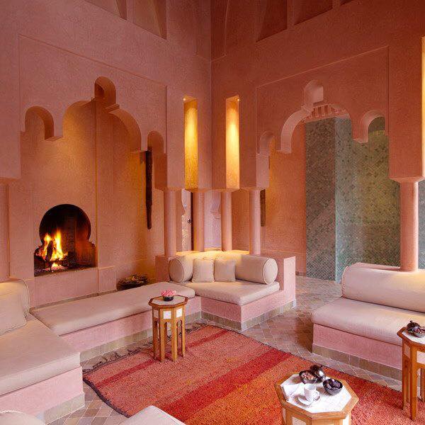 Tadelakt tradizionale marocchino è un intonaco termico di calce, nativo di Marrakech